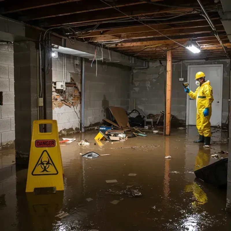 Flooded Basement Electrical Hazard in Charles Village, MD Property