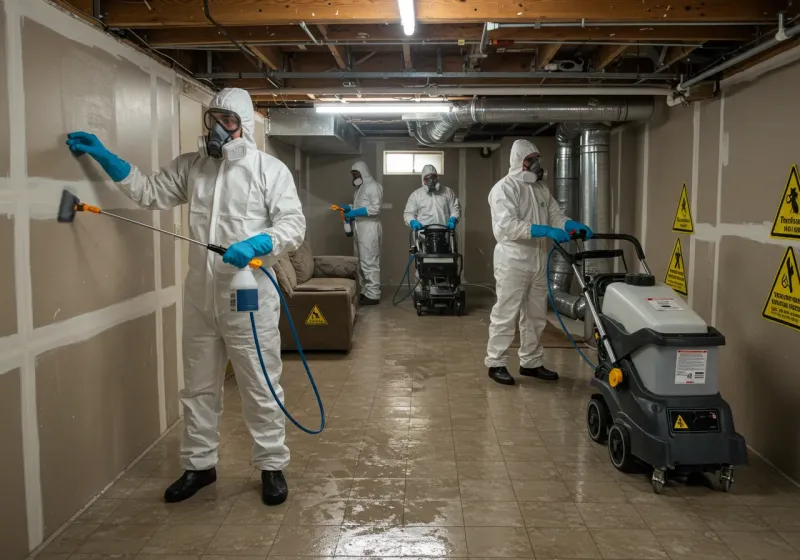 Basement Moisture Removal and Structural Drying process in Charles Village, MD